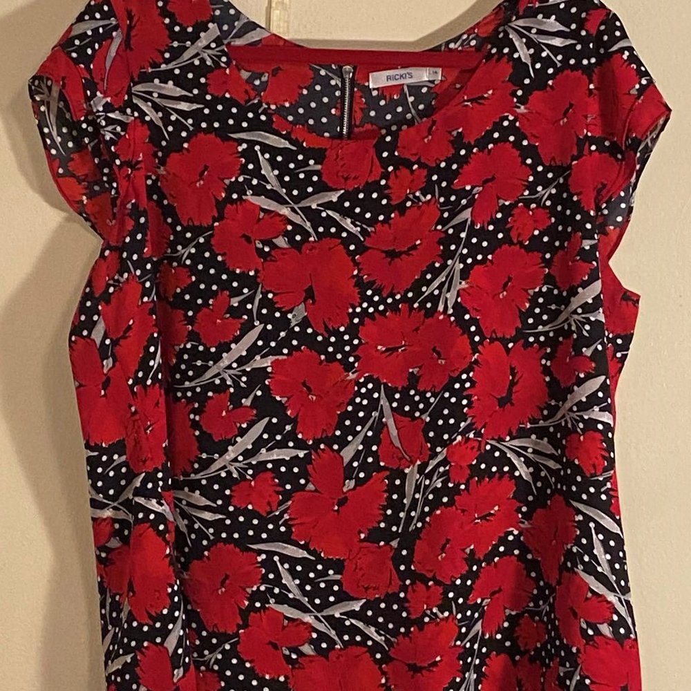 Ricki's Floral Print Short Sleeve Blouse
